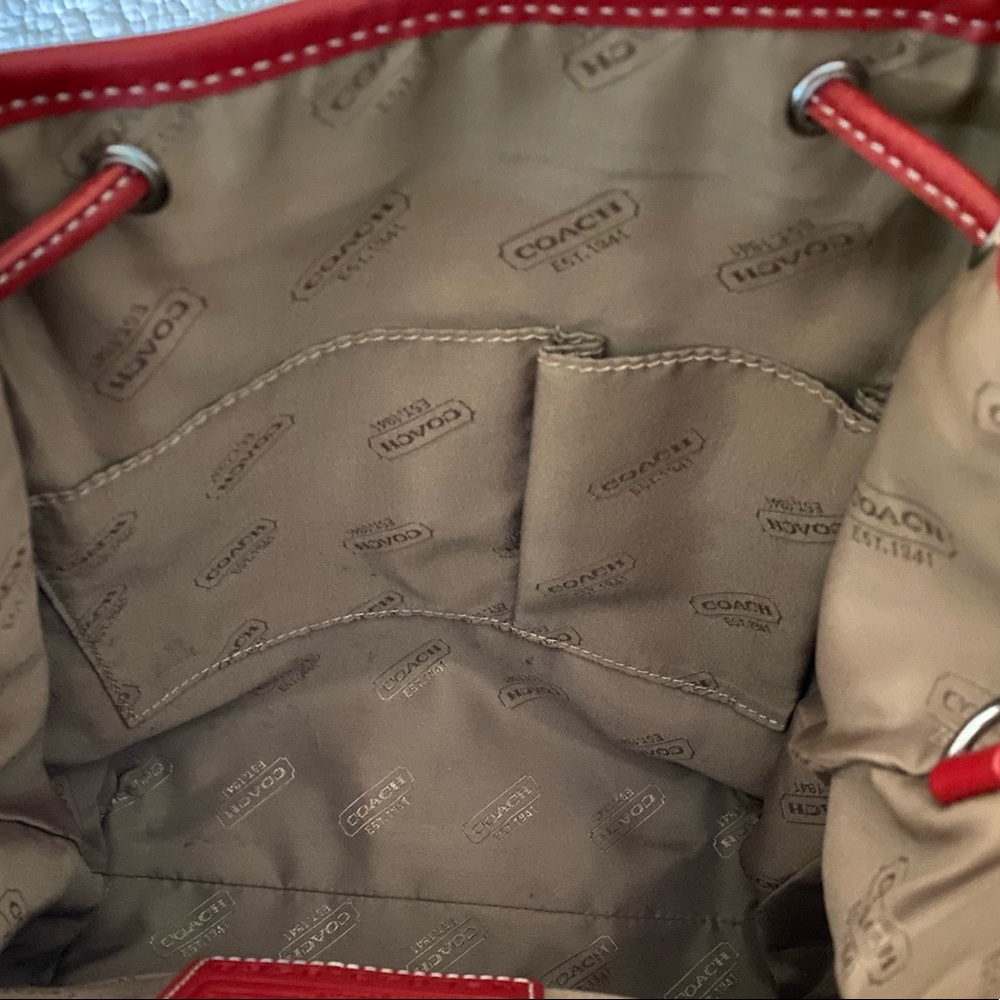 Beautiful Red Coach Backpack π - Picture 5 of 10